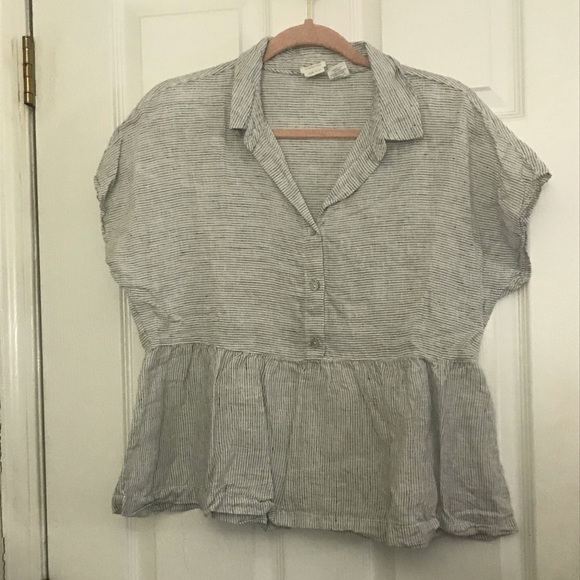 C&C California Tops - 100% Linen Short Sleeve Top / C&C California